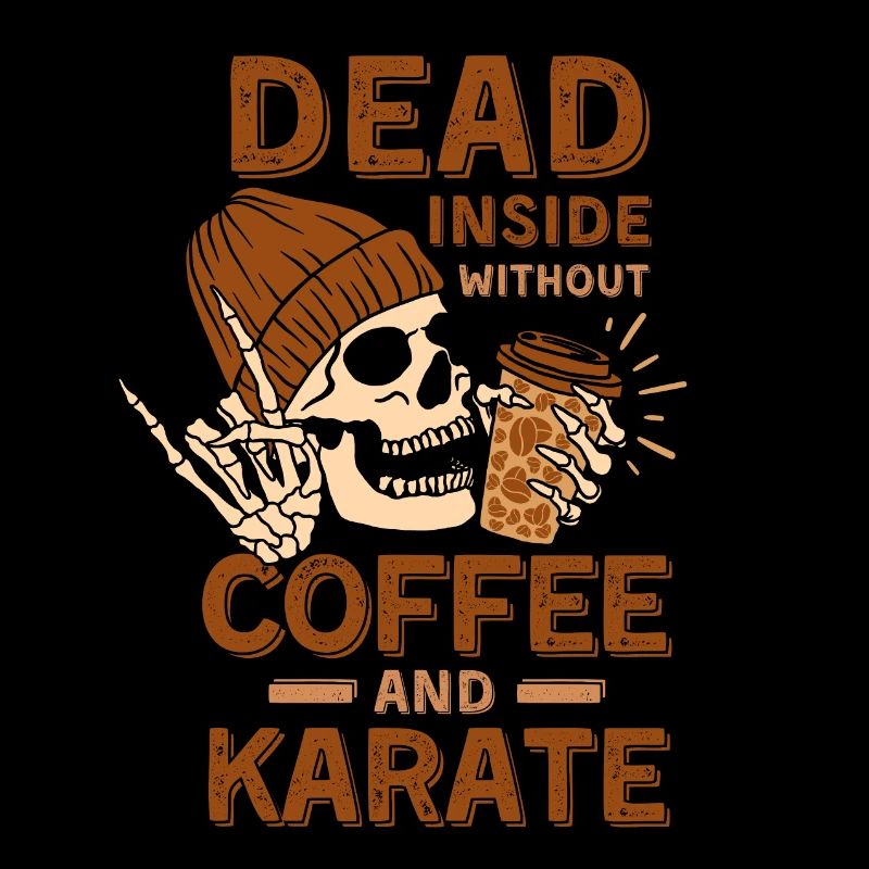 Kaffee Karate Skelett