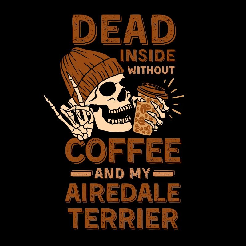 Kaffee Airedale-Terrier Liebhaber