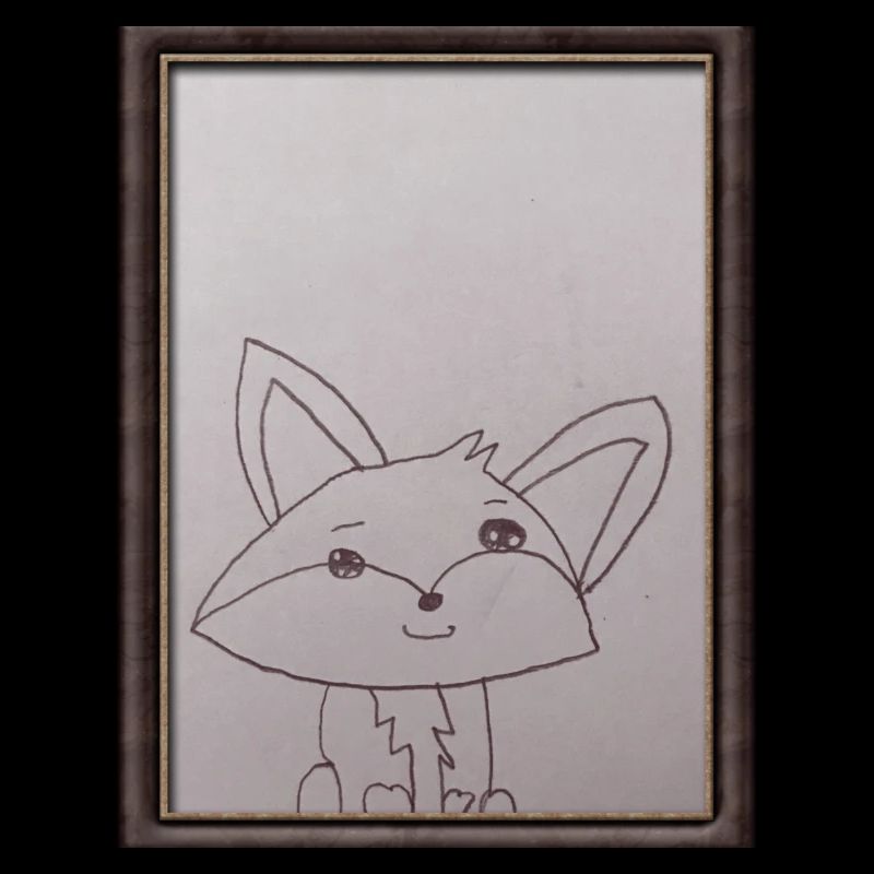 Cute fox hipster frame