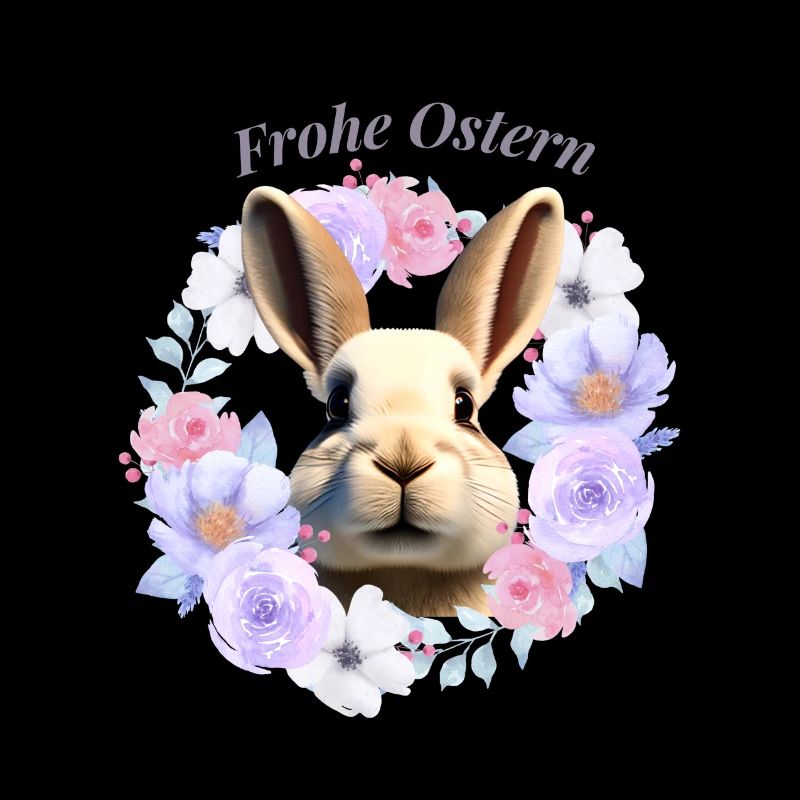 Hase mit Blumen Osterhase