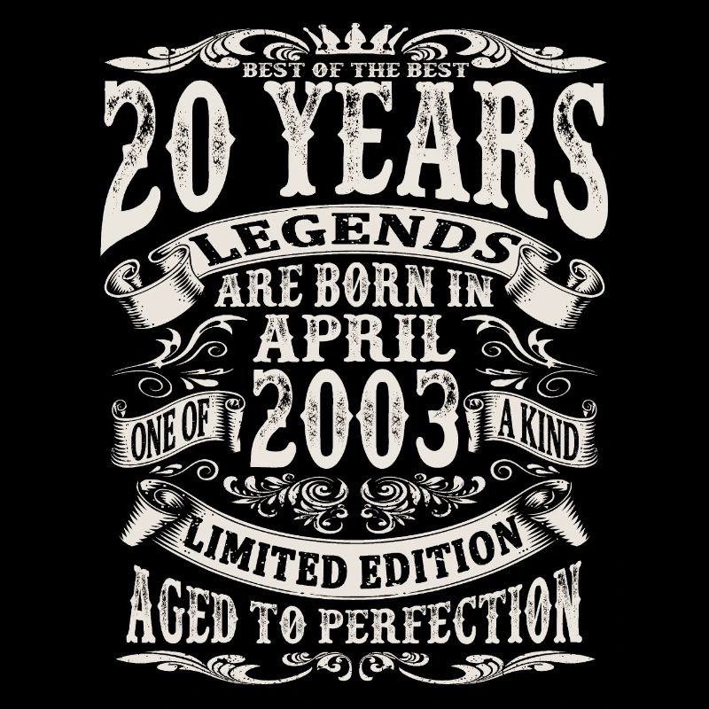 April 2003 - 20 years old - 20th birthday