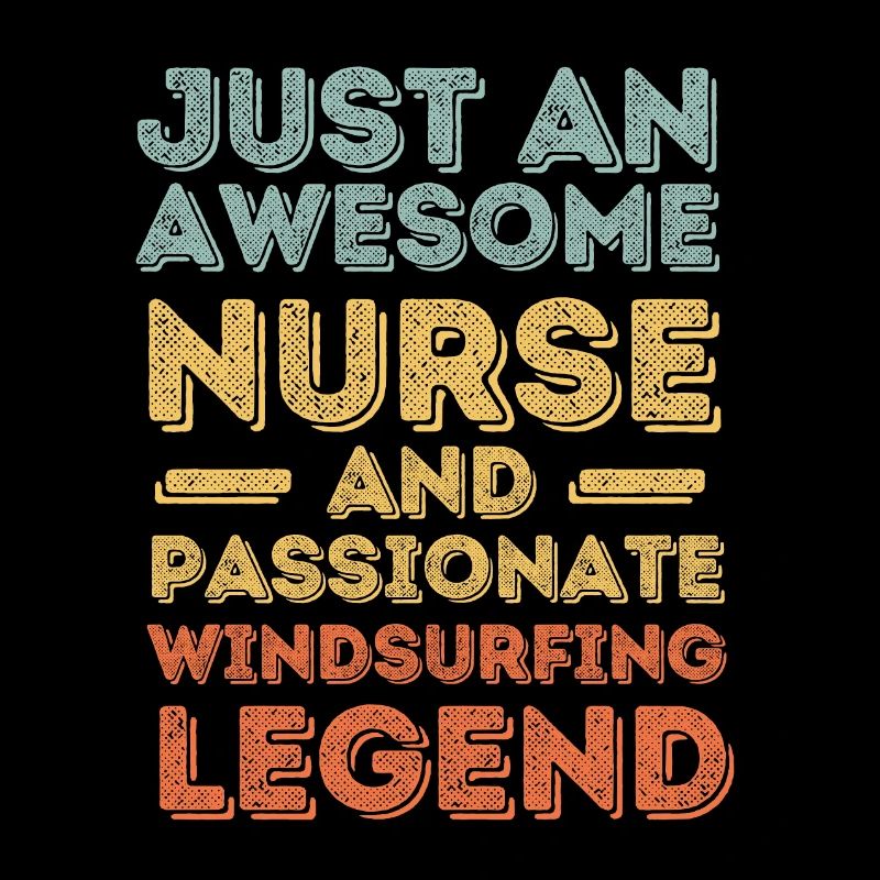 Krankenschwester Windsurf Legende retro