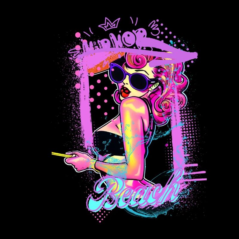 Pin up retro beach style