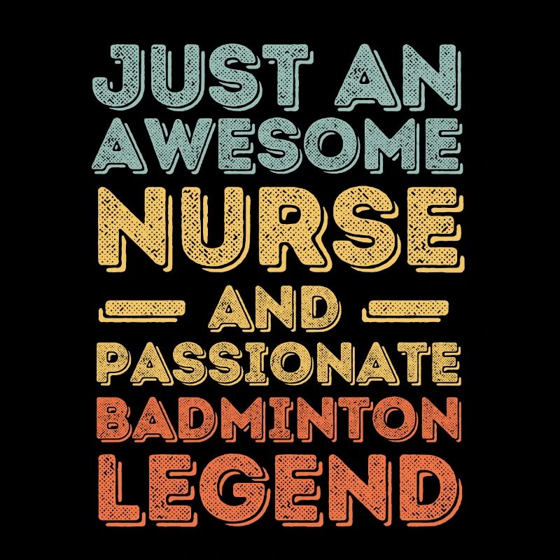 Krankenschwester Badminton Legende retro