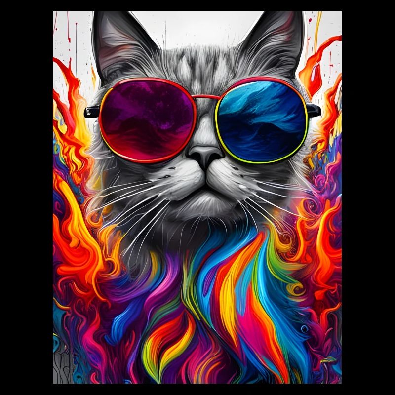 Chat avec des lunettes de soleil