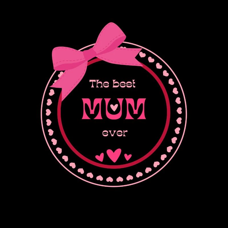 Best Mum EVER Beste Mama Pink Rosa Schleife