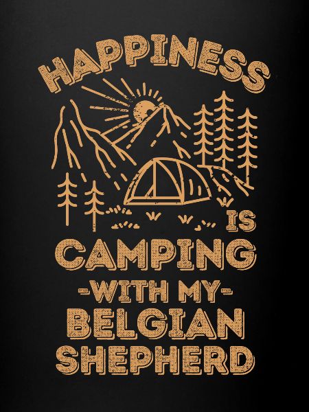 Camping with belgian-shepherd