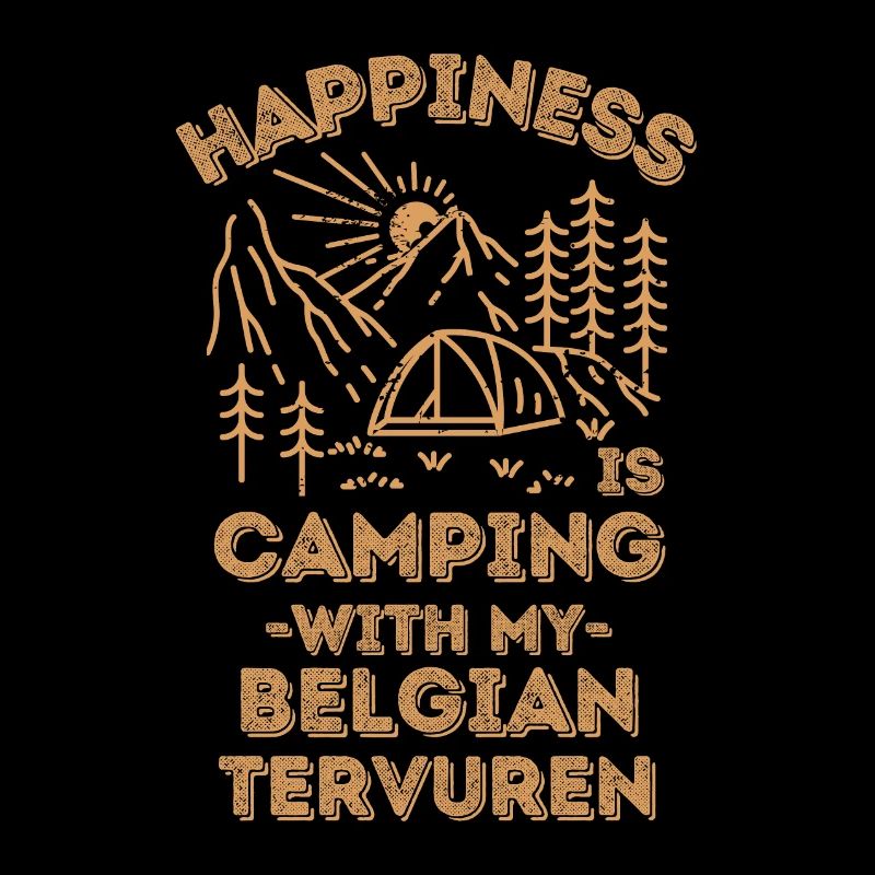 Camping avec belgian-tervuren
