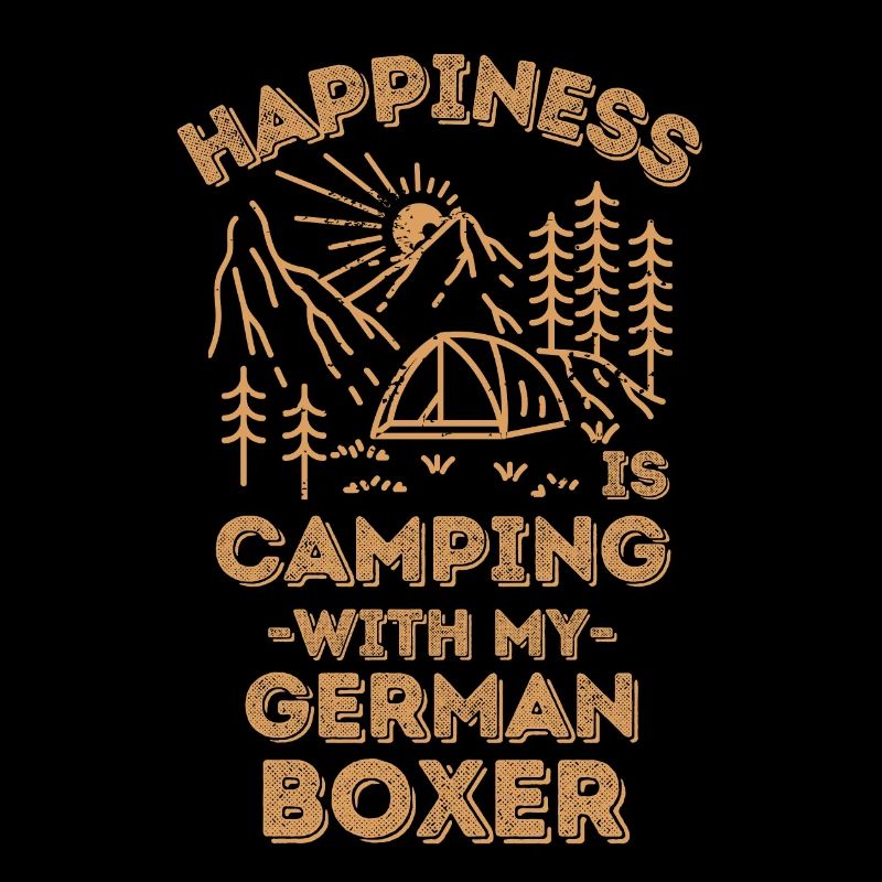 Camping avec boxeur allemand