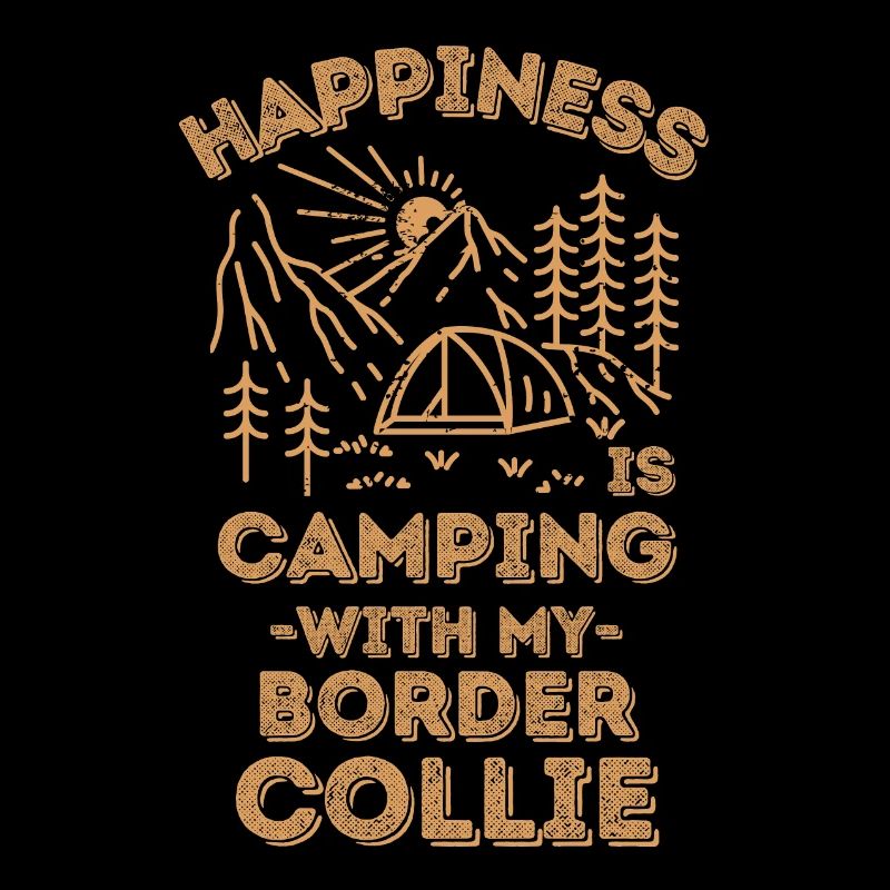 Camping avec border-collie