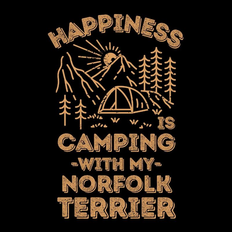 Camping avec norfolk-terrier