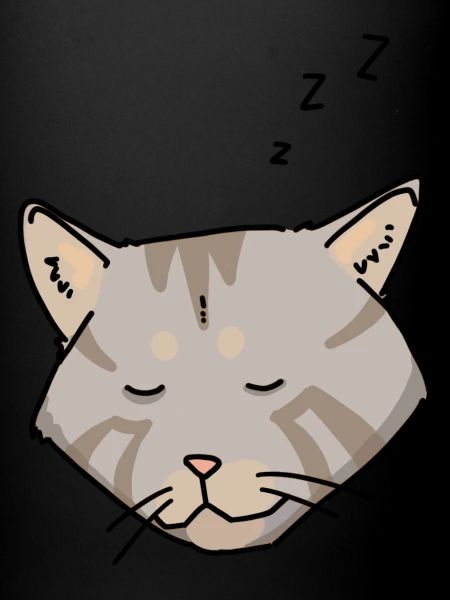 Graue schläfrige Katze