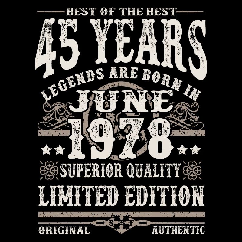 Born in Juni 1978 - 45 years old