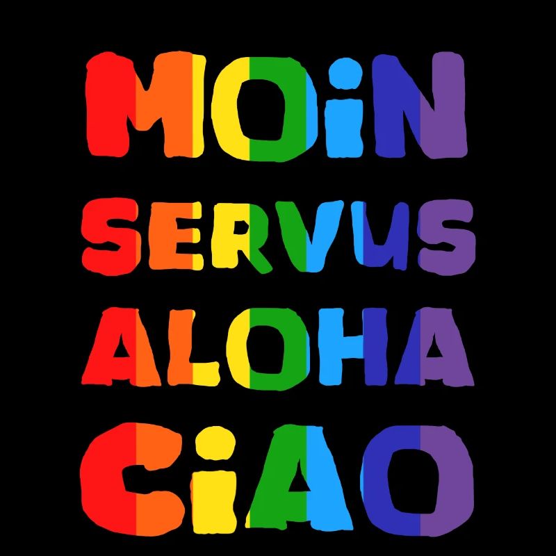 moin servus aloha ciao regenbogen
