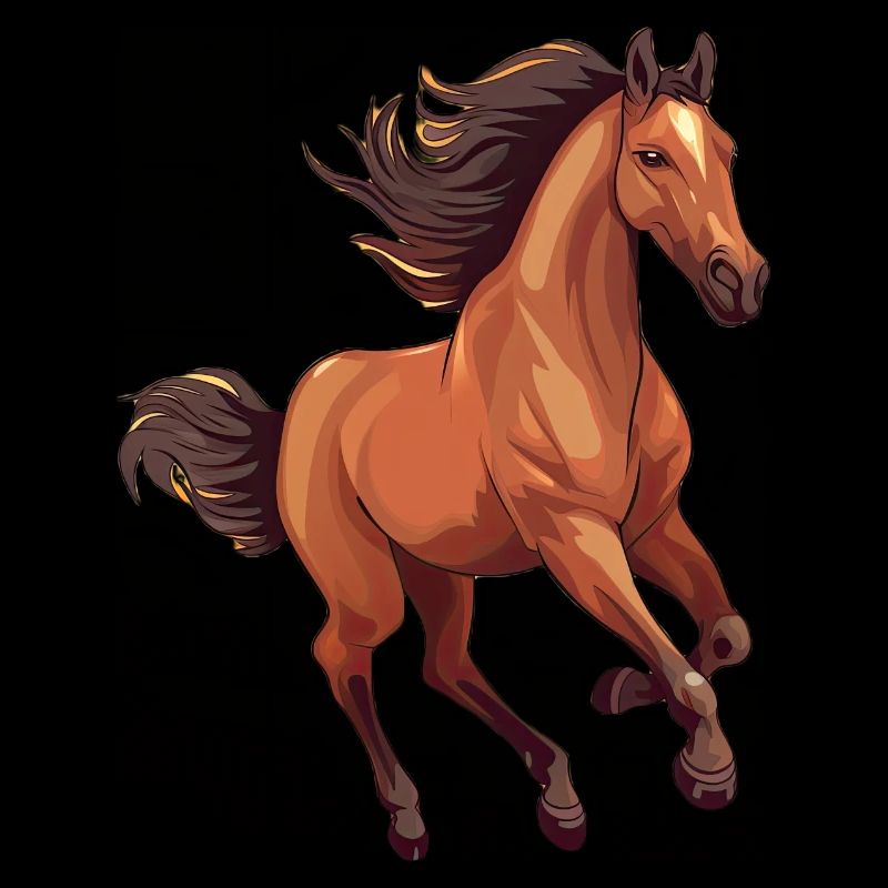Les câpres de dessins animés Happy Horse et les pitreries comiques