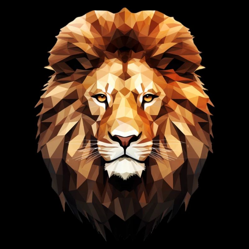 Lion low poly , Löwe