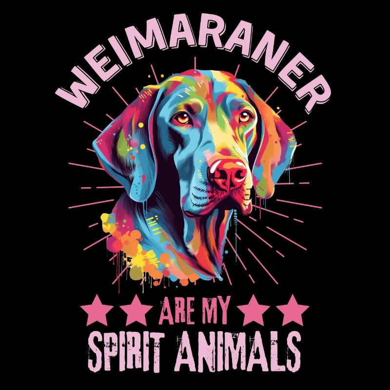 Weimaraner Amateurs d’art coloré de Weimaraner