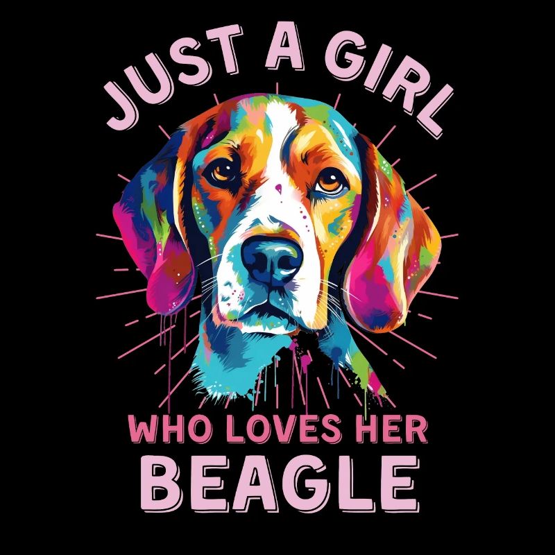 Beagle Lovers Art coloré du Beagle