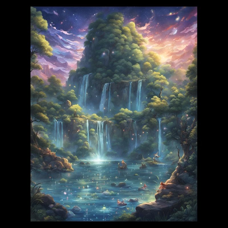 Beautiful mountain with waterfall