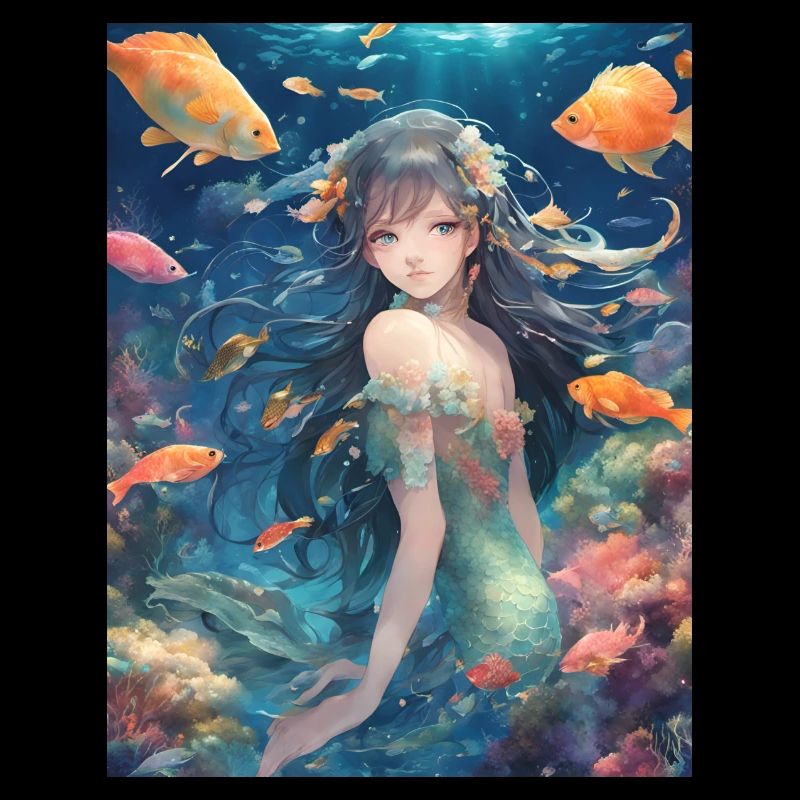 Mermaid with fish