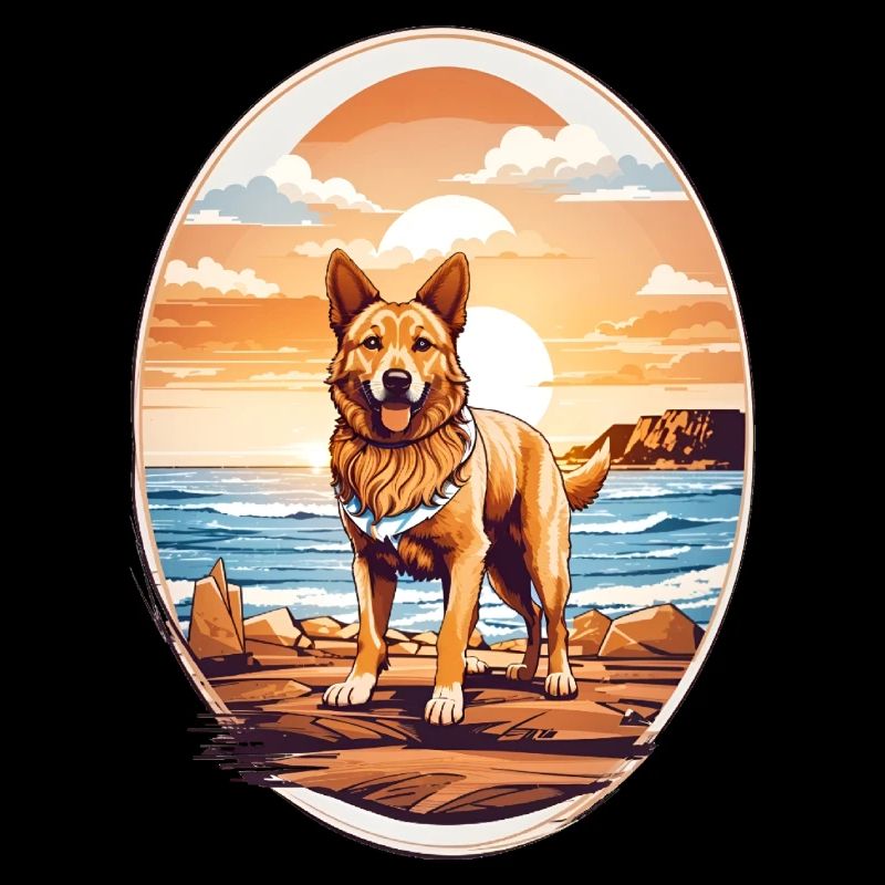 Hund am Strand