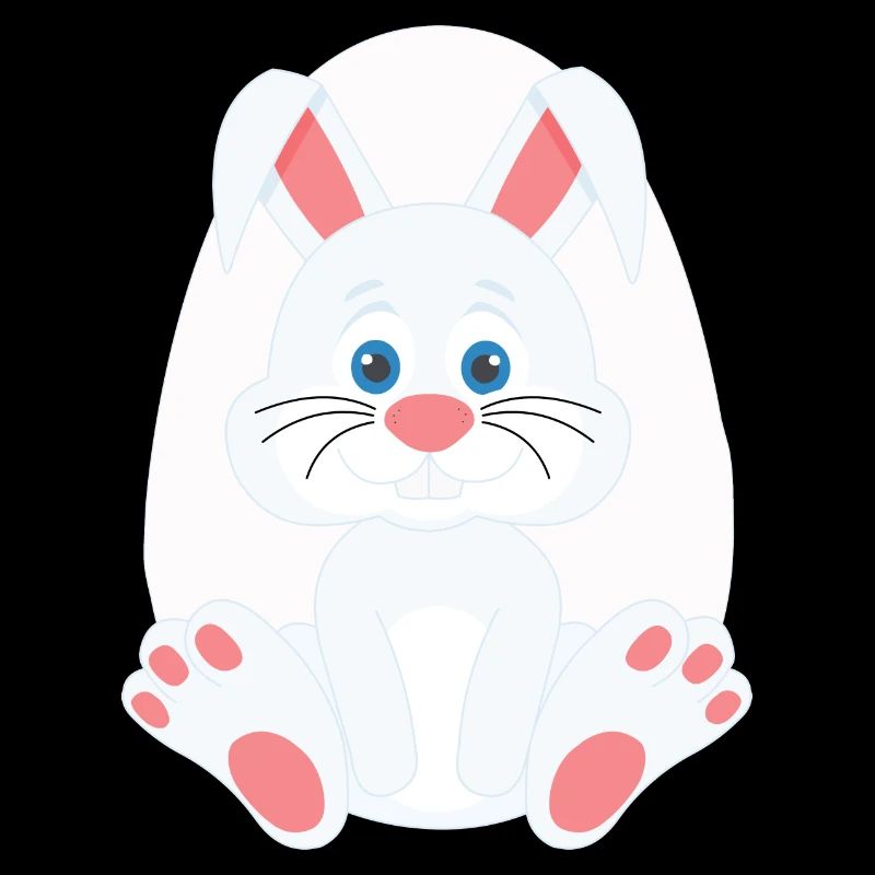 Cute easter bunny and egg