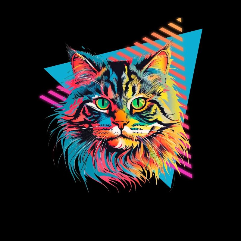 Siberian cat 80s style