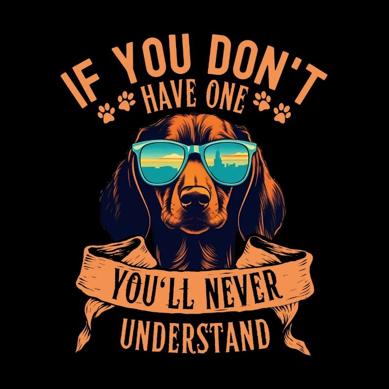 Dackel mit sonnenbrille