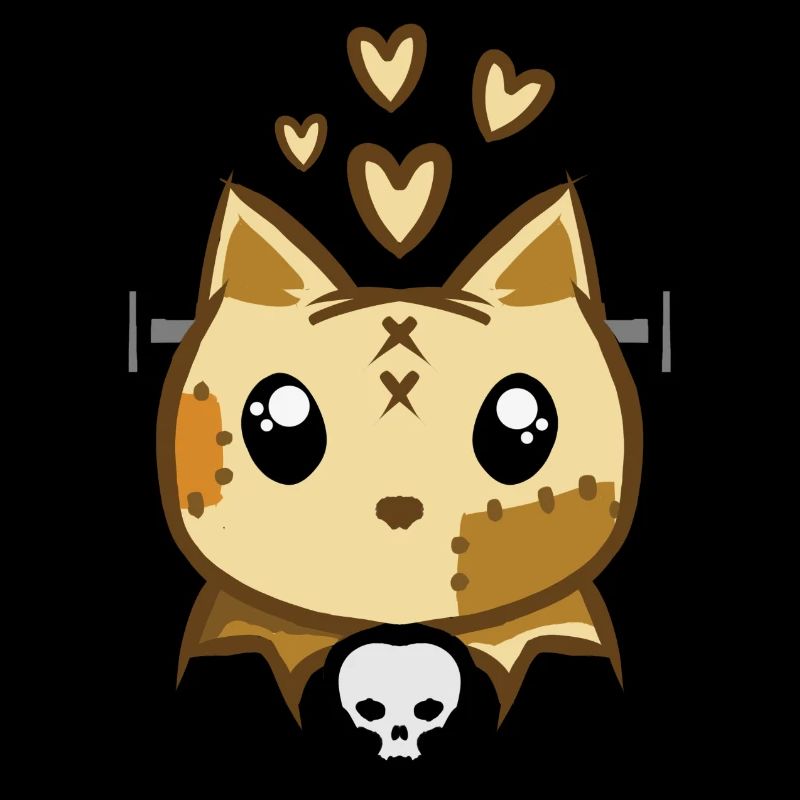 Chaton zombie d’Halloween