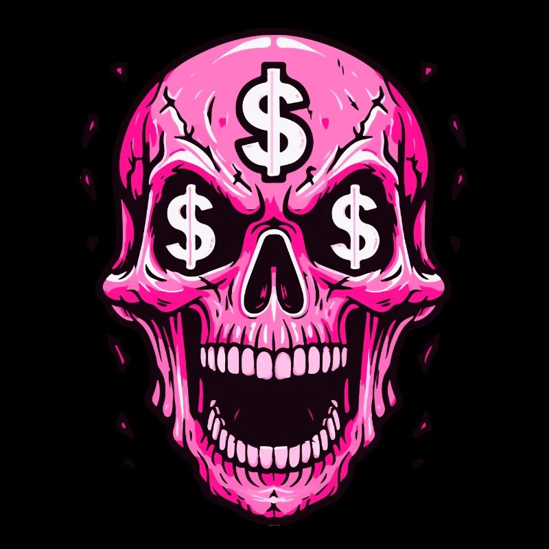 Stily Pink Skull