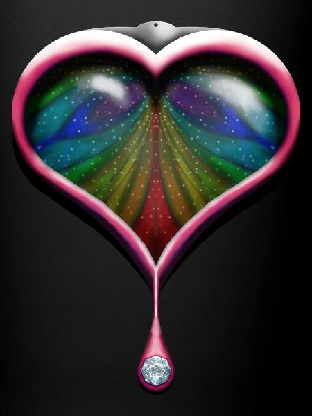 Rainbow Heart Pendant