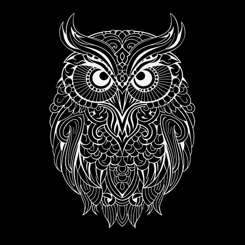Mythical Magical Boho Owl with Patterns