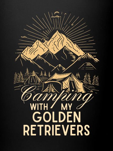 Golden Retrievers Camping