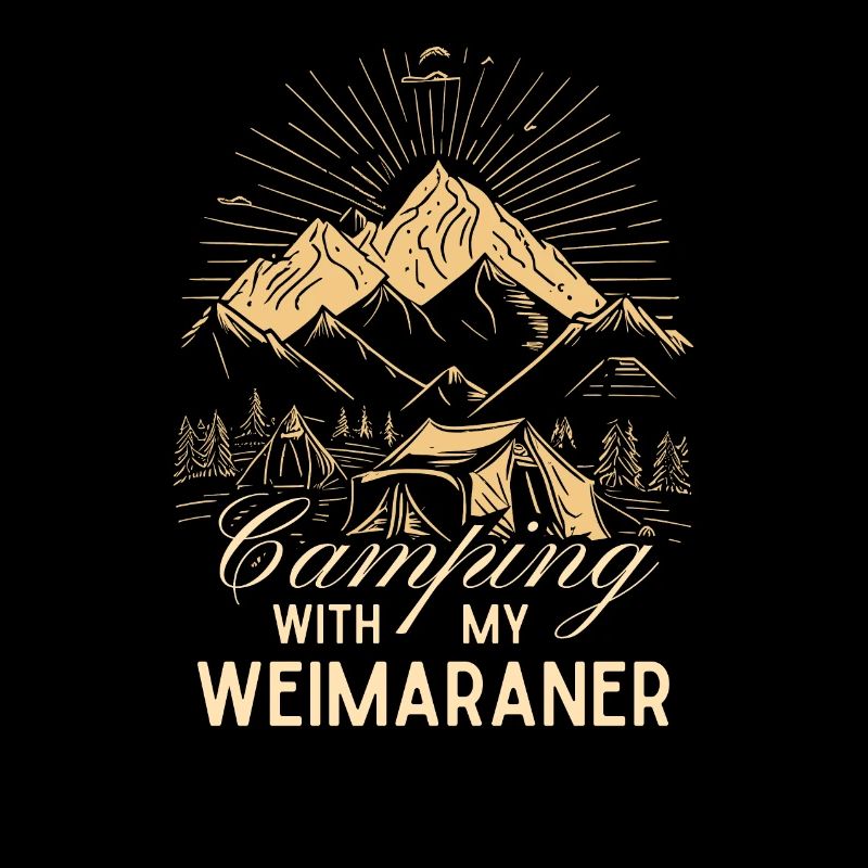 Weimaraner Camping