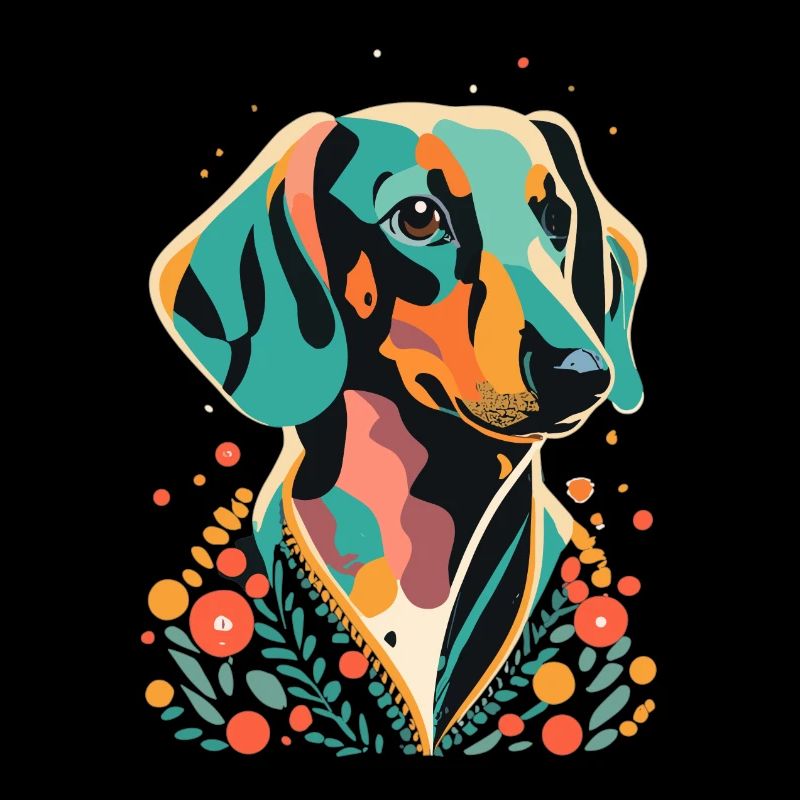 Dackel Minimalistisch elegant