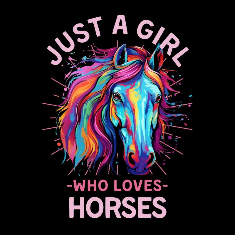 Fille De Cheval Colorée Femmes