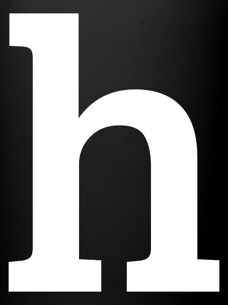 Lettre h « h » blanche