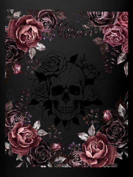 Skull with flowers