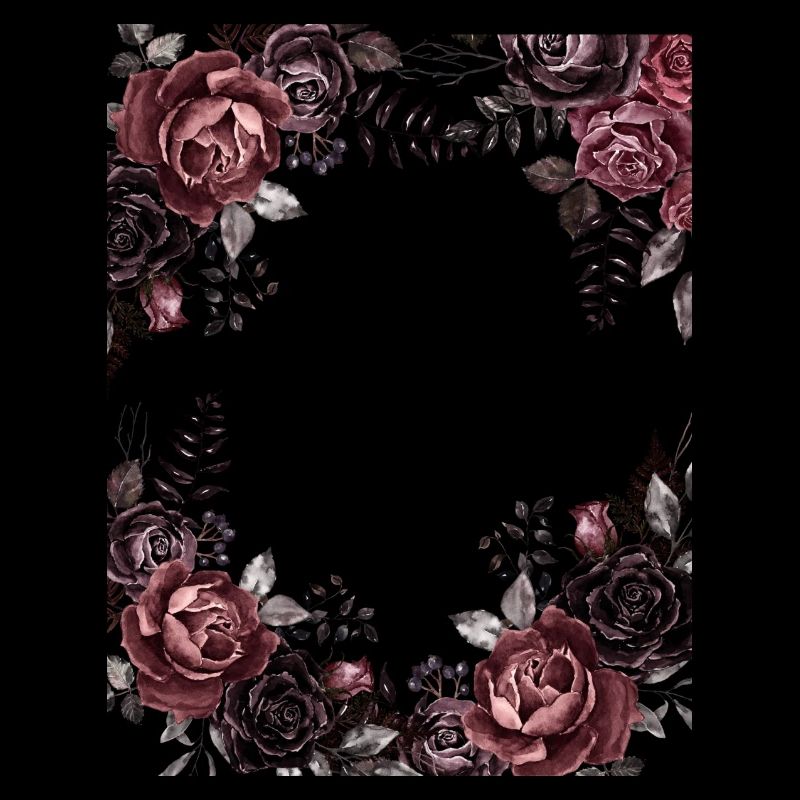 Skull with flowers