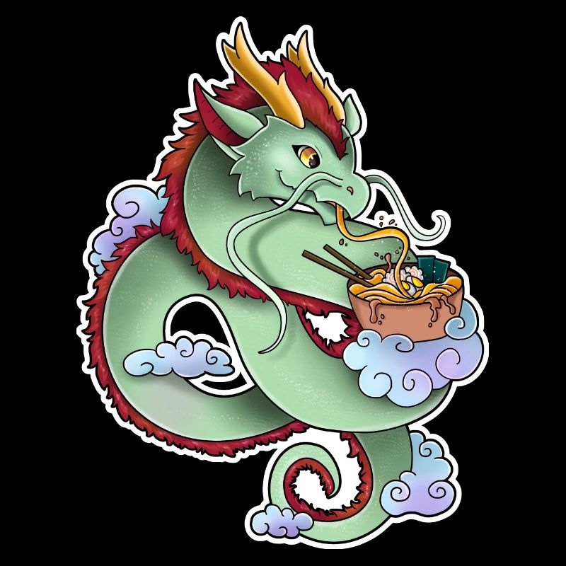 Asia Drache mit Ramen