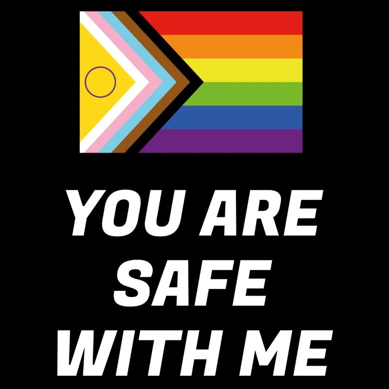 Inklusive Pride Progress Flag Safe Space