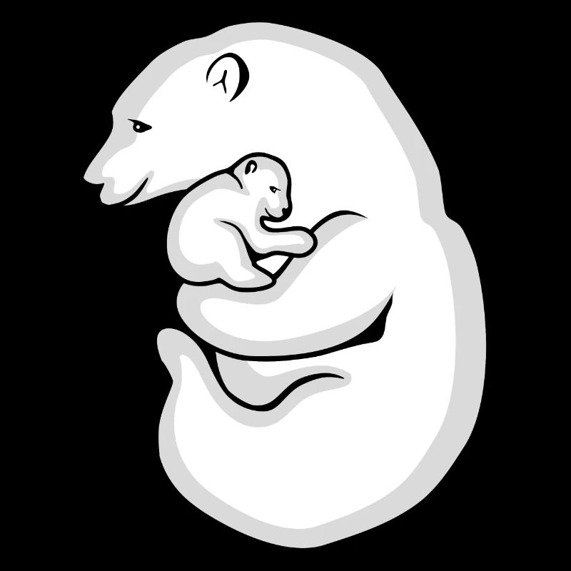 Ours polaire avec son bébé