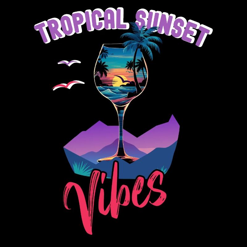 Ambiance de coucher de soleil tropical