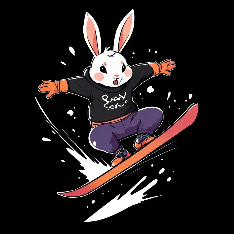 Snowboard-Hase