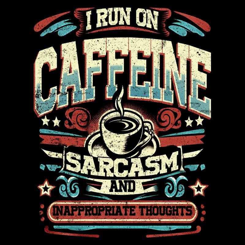 Caffeine & Sarcasm Design Cheeky Humor