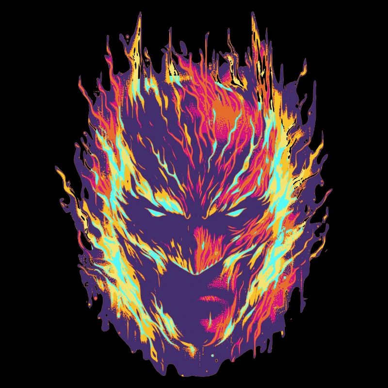 Retro Warrior Psychedelic Style