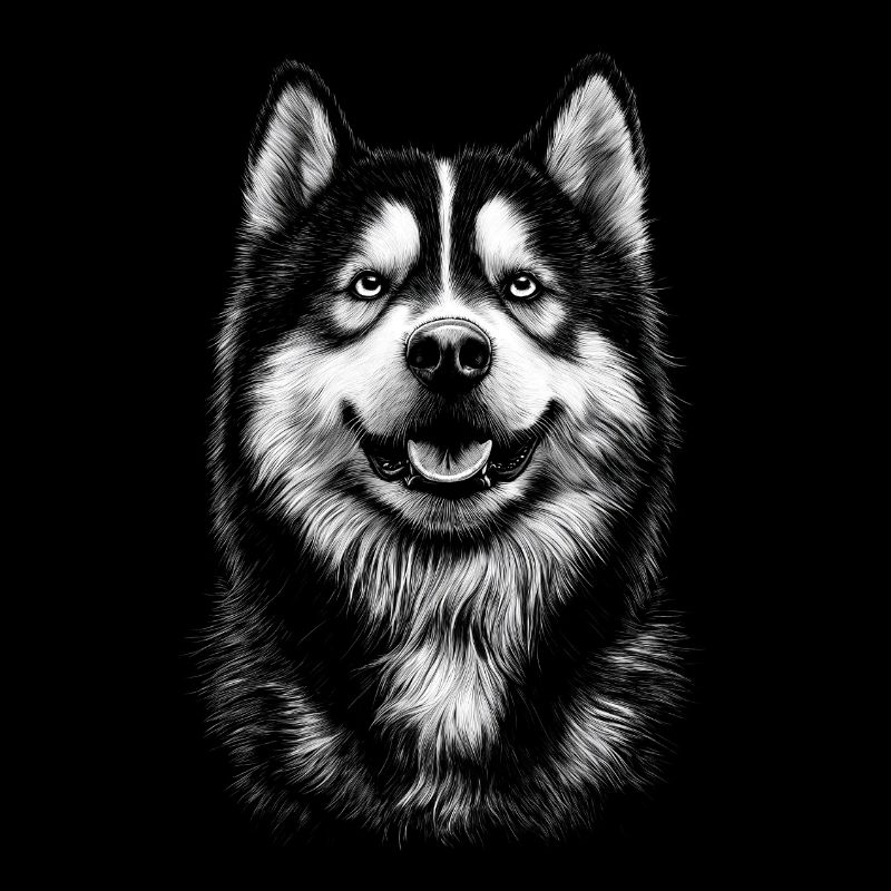 Alaskan Malamute Portrait Chien Chien