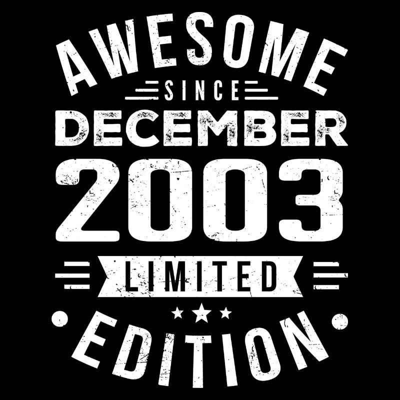 Geburtstagsgeschenk geboren im Dezember 2003