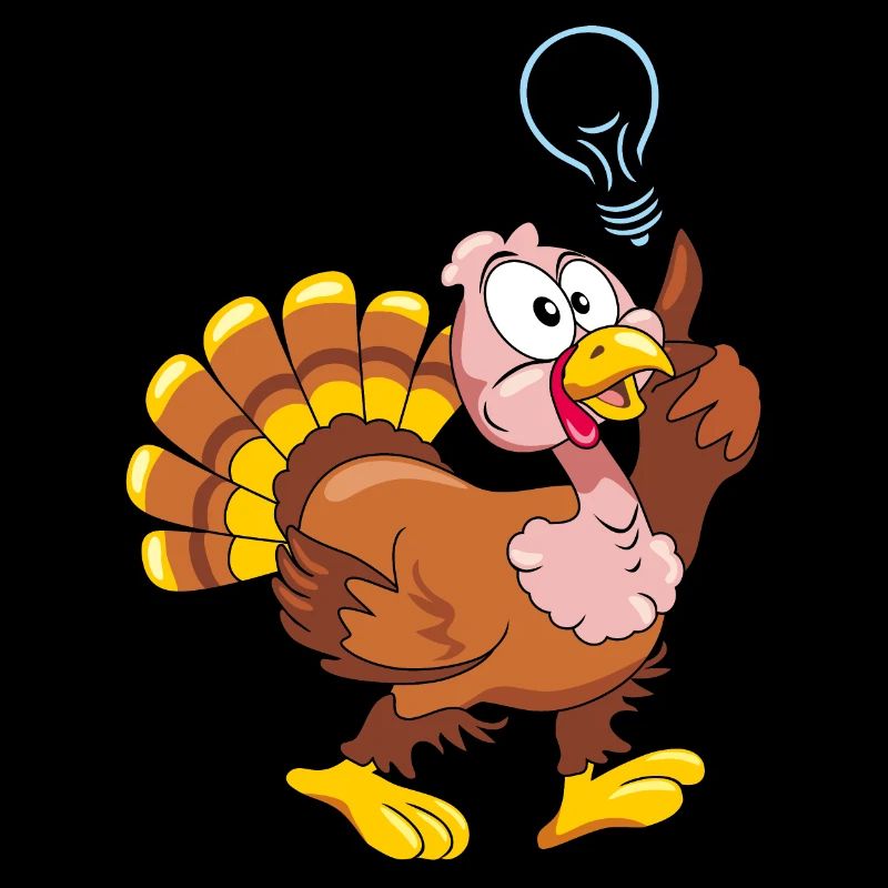 Funny turkey has an idea
