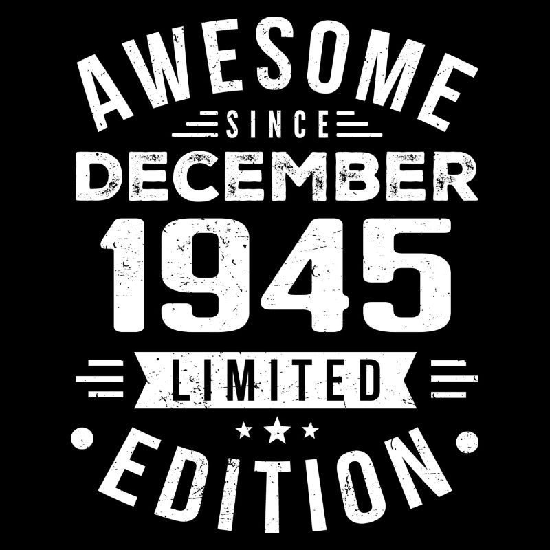 Geburtstagsgeschenk geboren im Dezember 1945